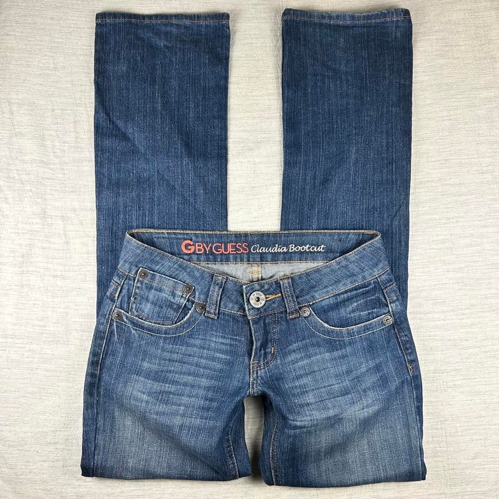 G by Guess Claudia Bootcut Jeans
super low rise Dark wash denim